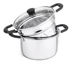 Espagueteira Hercules Em Aço Inoxidável 4,4 Litros Espagueteira Hercules Em Aço Inoxidável 4,4 Litros