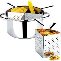 Espagueteira Panela Aço Inox Divisão Savoy Brinox Indução Espagueteira Panela Aço Inox Divisão Savoy Brinox Indução
