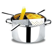 Espagueteira Savoy com 4 divisões em Aço Inox 10,0 Litros 20cm 1075/200 Brinox Espagueteira Savoy com 4 divisões em Aço Inox 10,0 Litros 20cm 1075/200 Brinox