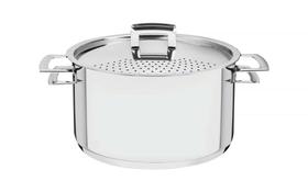 Espagueteira Tramontina Brava em Aço inox com Fundo Triplo Tampa e Alças 24 cm 6,1 L Espagueteira Tramontina Brava em Aço inox com Fundo Triplo Tampa e Alças 24 cm 6,1 L