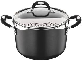 Espagueteira Tramontina Mônaco Induction em Alumínio com Revestimento Antiaderente Preto 22 cm 5,4 L