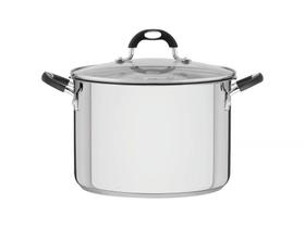 Espagueteira Tramontina Solar Silicone em Aço inox com Fundo Triplo com Tampa de Vidro 24 cm 7,8 L Espagueteira Tramontina Solar Silicone em Aço inox com Fundo Triplo com Tampa de Vidro 24 cm 7,8 L