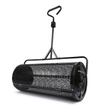 Espalhador de composto Garden Tailor 91 cm rebocável em malha metálica Espalhador de composto Garden Tailor 91 cm rebocável em malha metálica