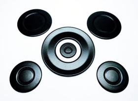 Espalhadores Preto Fosco Cooktop Fischer Platinium Infinity Espalhadores Preto Fosco Cooktop Fischer Platinium Infinity