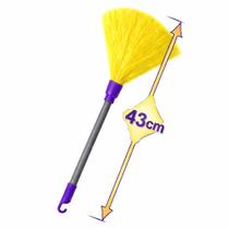 Espanador De Pó Em Fibra Sintética Amarela Para Limpeza Shangrila Modelo Nomo Mix2 43Cm Com Cabo Plástico Resistente