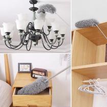 Espanador de Pó Para Limpeza em Microfibra Com Cabo Extensor e Retrátil Lavável Espanador de Pó Para Limpeza em Microfibra Com Cabo Extensor e Retrátil Lavável