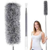 Espanador de Pó Para Limpeza em Microfibra com Cabo Extensor Retrátil Lavável 280 cm Limpeza de Poeira