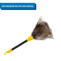 Espanador De Pó Pena Nomo Color 52 Cm N.40 Pena de Peru Cabo Plástico Limpador Não Risca
