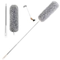 Espanador Dobravel Cabo Extensor Retratil Longo Alcance Teto Ventilador Teia Poeira Persiana Lavavel Limpeza Domestica