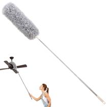 Espanador Dobravel Cabo Retratil Extensor Longo Alcance Limpeza Po Poeira Teia Ventilador Persiana Faxina Lavavel