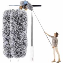 Espanador microfibra telescópico limpar poeira teto limpeza debaixo da cama remover o pó