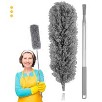 Espanador Mop Lavável Extensor Microfibra Telescópico
