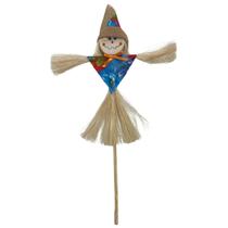 Espantalho de palha junino 60 cm decorativo para jardim chão Espantalho de palha junino 60 cm decorativo para jardim chão