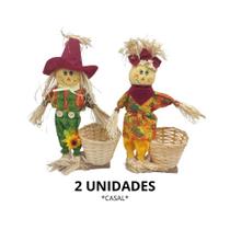 Espantalho Enfeite De Festa Junina Com Cesto De Palha