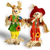 Espantalho Festa Junina Decorativo de Mesa - 25cm x 10cm