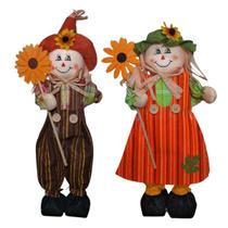 Espantalho Junino Decorativo Caipira com Girassol - 45 cm