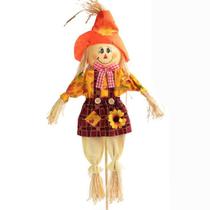 Espantalho no Palito 56cm - Menina Decorativa para Festas Juninas Espantalho no Palito 56cm - Menina Decorativa para Festas Juninas