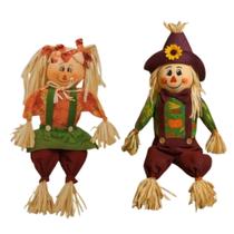 Espantalho Palha Sentado Decorativo Para Mesa Junino, Arraiá, Halloween - 60cm