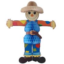 Espantalho São João 600 MM - Enfeite Papel de Seda - Colmeia - 1 Unidade - Girotoy - Rizzo