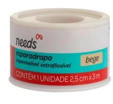 Esparadrapo Impermeável Bege 2,5cm X 3m