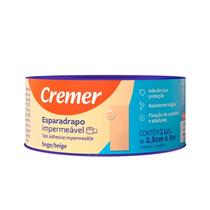 Esparadrapo Impermeável Bege Resistente à Água 1 Unidade 2,5cm x 3m Cremer