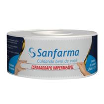 Esparadrapo Impermeável Branco Sanfarma 25mm x 4,5m 12 Unid