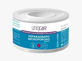 Esparadrapo microporoso uniqcare kit 10cx 2,5cmx4,5m branco Esparadrapo microporoso uniqcare kit 10cx 2,5cmx4,5m branco