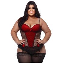 Espartilho Corset Plus Size Corselet Afina Cintura Sedutora Noite de Núpcias Langerrie - LIke4you