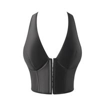 Espartilho de cetim com gola ajustável para mulheres é modelador de top