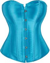 Espartilho feminino ADELCE Sexy Boned Overbust Shaper Sea Blue M