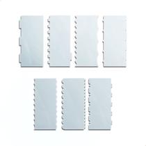 Espátula 20cm Acrílico Alisador Bolo Confeitaria Kit 7 Un
