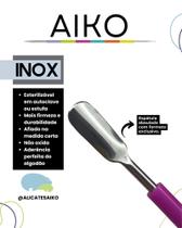 Espatula abaulada + palito c/ rosca revestido de silicone