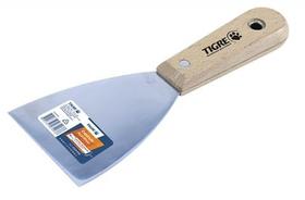 Espátula Aço Inox Com Cabo Madeira 3" P.TIGRE Espátula Aço Inox Com Cabo Madeira 3" P.TIGRE
