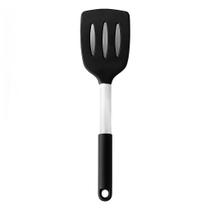 Espatula cabo Inox espatula preta vazada silicone Inox Espatula cabo Inox espatula preta vazada silicone Inox