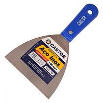 Espatula Castor Aco Inox Cabo Plastico Reforcado Azul 100Mm - 793