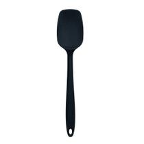 Espátula Colher de Silicone 27cm Cor Preto Não Risca Panela