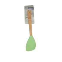 Espátula colher em Silicone com Cabo de Bambu - Verde - 1 unidade - Fratelli - Rizzo
