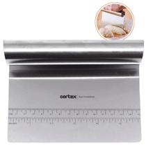 Espatula Cortador Raspador De Massa Inox Legumes Alisador de Bolo Confeiteiro Padeiro