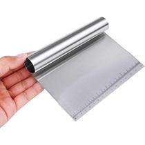 Espátula Cortador Raspador Dividir Aço Inox Massas Pães Bolos Régua 15cm Alisar Cortar Alisador Pão Legumes Gourmet