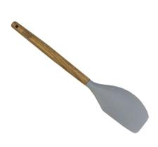 Espátula Cucina em Silicone Cinza com Cabo em Madeira 31,5cm - Fracalanza