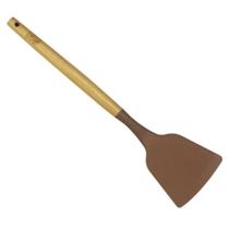 Espátula Cucina em Silicone com Cabo em Madeira Mocha Mousse 32cm - Fracalanza