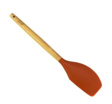 Espátula Cucina em Silicone Terracota com Cabo em Madeira 31,5cm - Fracalanza