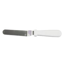 Espátula Curva Confeiteiro Profissional Cabo Branco 15Cm - James.F Espátula Curva Confeiteiro Profissional Cabo Branco 15Cm - James.F