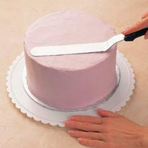 Espátula curva de inox para confeitaria bolos, cupcakes e cobertura