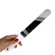 Espátula Curva Decorar Bolo 23cm Para Alisar Confeiteiro Decoração Enfeitar Chantilly Profissional Branco Espátula Curva Decorar Bolo 23cm Para Alisar Confeiteiro Decoração Enfeitar Chantilly Profissional Branco
