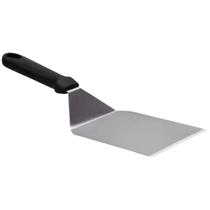 Espatula Curva inox cabo preto plático Culinária Para Hambúrguer Ovos Pizzas Assados