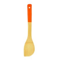 Espátula Curva Nature Cor Laranja 30Cm Bambu