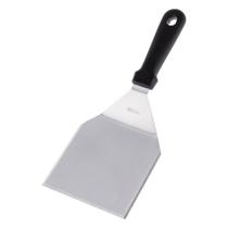 Espátula Curva Profissional em Aço Inox com Cabo Polipropileno Preto 29,5 x 12cm Weck