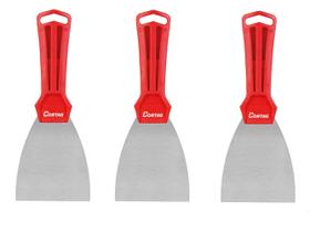 ESPÁTULA DE AÇO CABO PLÁSTICO 12cm CORTAG - KIT C/3un ESPÁTULA DE AÇO CABO PLÁSTICO 12cm CORTAG - KIT C/3un