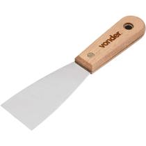 Espátula de aço Inox, 1.1/2" - 38 mm, com Cabo de Madeira, Vonder OstenVonder Espátula de aço Inox, 1.1/2" - 38 mm, com Cabo de Madeira, Vonder OstenVonder
